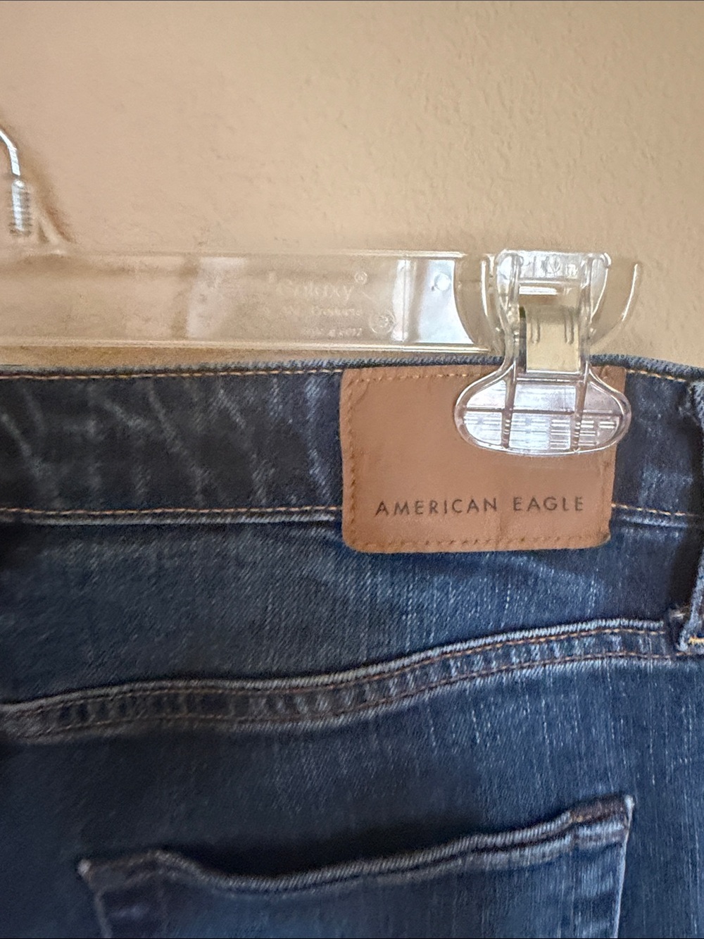 American Eagle Outfitters Men's Dark Indigo Slim Straight Jeans